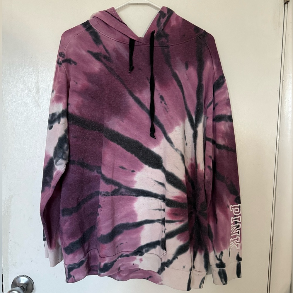 Victorias Secret PINK | Tie Dye Everyday Lounge Campus Pullover Hoodie | MEDIUM